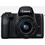 Canon EOS M50 spiegellose Systemkamera mit Objektiven EF-M 15-45mm IS STM + EF 50 1.8 STM + EF Adapter (24,1 MP, 7,5 cm (3 Zoll) Touchscreen LCD, Display, Digic 8, 4K Video, OLED EVF, WLAN, Bluetooth), schwarz