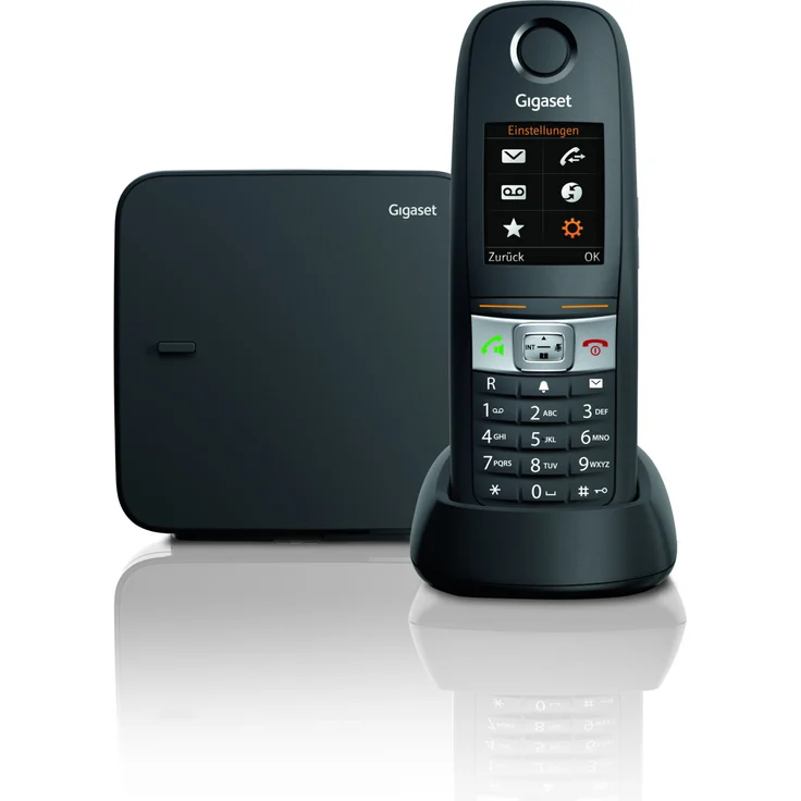 Gigaset E630 schnurloses Telefon, DECT-Telefon, extra robustes Universal-Mobilteil mit wasserfester Tastatur und hell beleuchtetem Farbdisplay, Analog-Telefon, schwarz – Bild 3