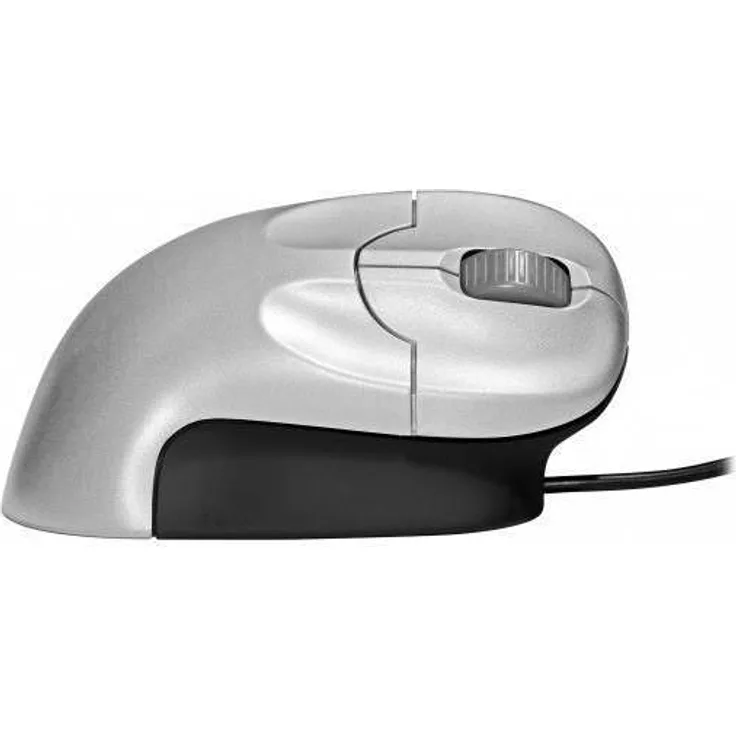 Bakker BNEGM Grip Vertikale Maus Silber-schwarz