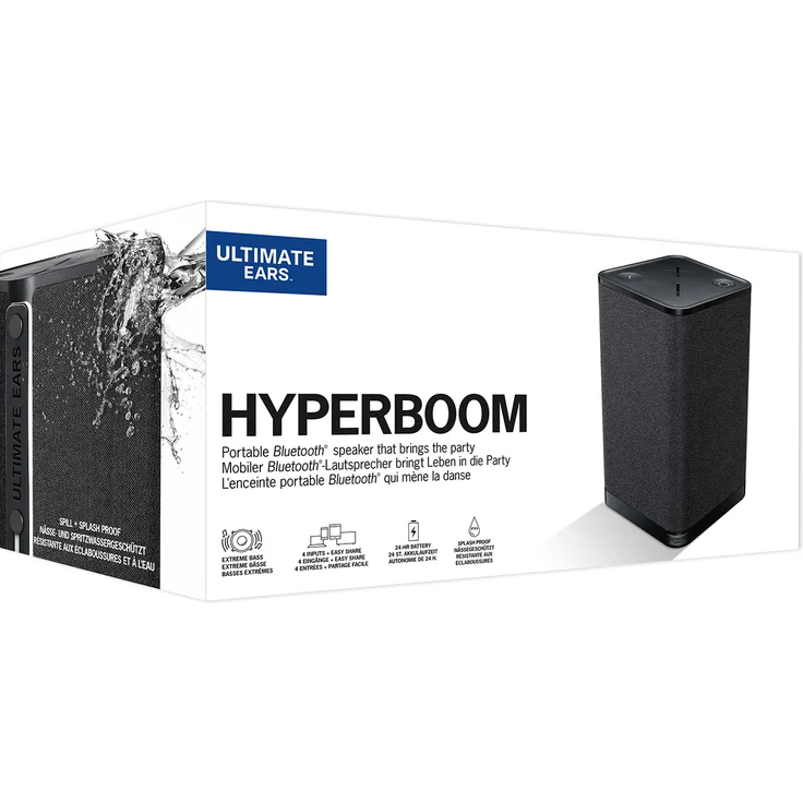 Ultimate Ears Hyperboom Bluetooth-Lautsprecher mit 24 Stunden Akkulaufzeit, Freisprechfunktion, AUX-Anschluss schwarz – Bild 15
