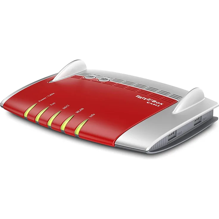 AVM FRITZ!Box 6490 Cable - Wireless Router - Kabelmodem - 4-Port-Switch - GigE - 802.11a/b/g/n/ac - Dual-Band - VoIP-Telefonadapter (DECT)