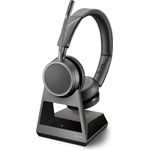Poly Bluetooth-Mono-Headset Voyager 4210 Office, USB-A Stecker an der Basis, SoundGuard, Mikrofonarm, Dynamische Stummschaltung, Skype for Business, Microsoft Teams, Schwarz