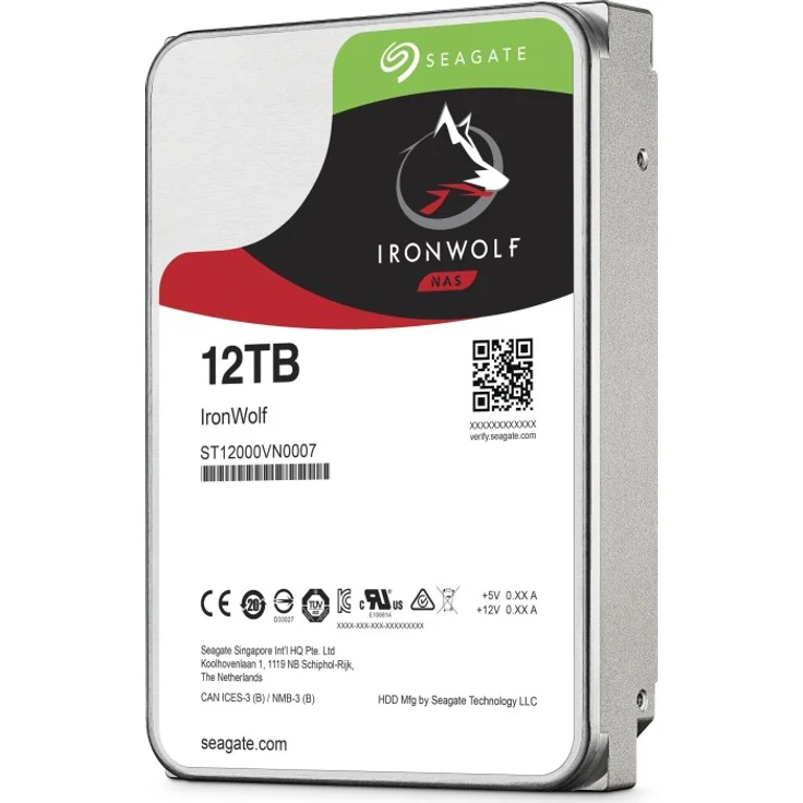 Seagate IronWolf ST12000VN0008 - Festplatte - 12 TB - intern - 3.5 Zoll (8.9 cm) - SATA 6Gb/s - 7200 rpm - Puffer: 256 MB (ST12000VN0008) – Bild 2
