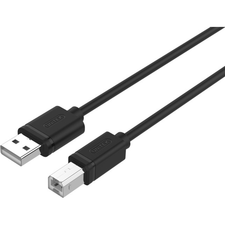 UNITEK Kabel USB A 2.0 auf USB B (männlich)- 1 Meter, Schwarz, PVC, 28AWG- Datenkabel für Drucker-Druckerkabel kompatibel mit PC, Notebook-Y-C430GBK