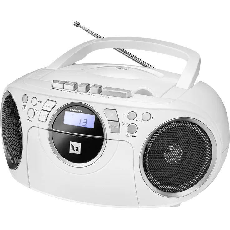 Dual P 70 Tragbares Radio mit UKW (FM), MW, CD-Player weiß