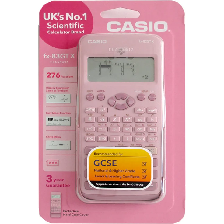 Casio FX-83GTX Wissenschaftlicher Taschenrechner, Pink – Bild 3