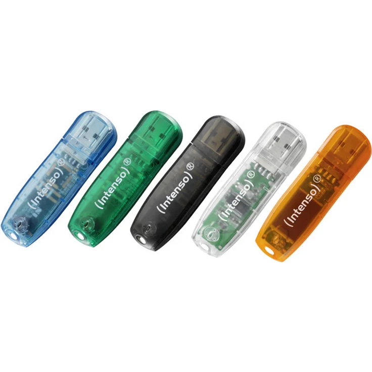 Intenso Rainbow Line 16 GB USB-Stick USB 2.0 schwarz – Bild 2