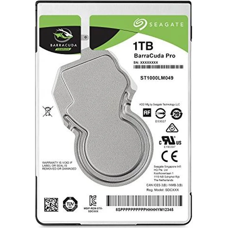 Seagate Barracuda Pro ST1000LM049 - Festplatte - 1 TB - intern - SATA 6Gb/s - 7200 rpm - Puffer: 128 MB (ST1000LM049) – Bild 1
