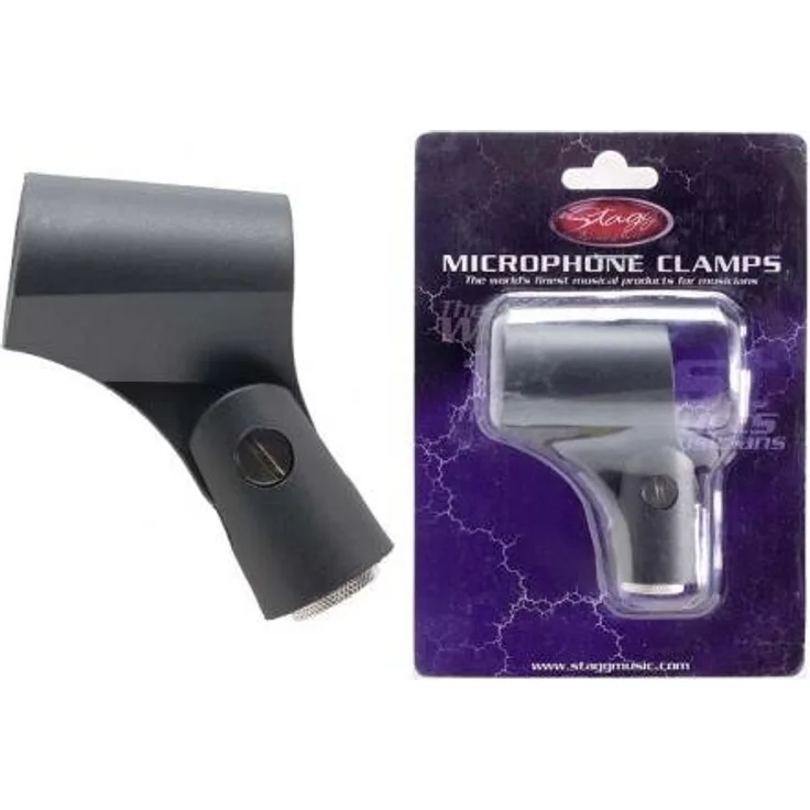 Stagg 15768 Gummi Flexibel Mikrofonklämme (23-29 mm) schwarz