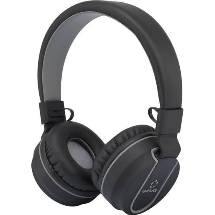 Renkforce RF-BTK-100 Bluetooth® HiFi Stereo-Headset On Ear Headset, Faltbar Schwarz-Grau schwarz, grau