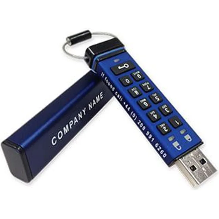 iStorage IS-FL-DA3-256-8 8GB datAshur PRO 256-bit USB 3.0 USB-Stick mit Hardwareverschlüsselung