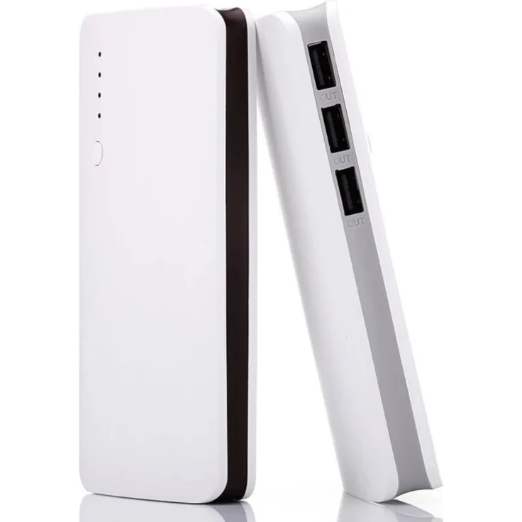 Wisam Powerbank extern, 20000 mAh, USB Smartphone, für Huawei, iPhone, Samsung, schwarz, weiß
