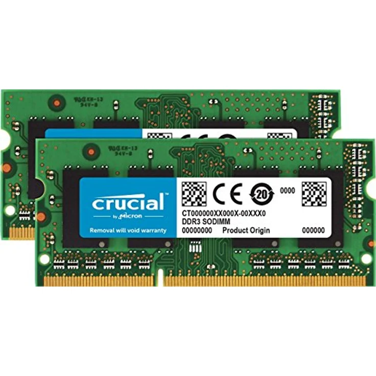 Crucial CT2K4G3S160BM 8GB (4GBx2) Speicher Kit für Mac (DDR3-DDR3L, 1600 MT-s, PC3-12800, SODIMM, 204-Pin) – Bild 1