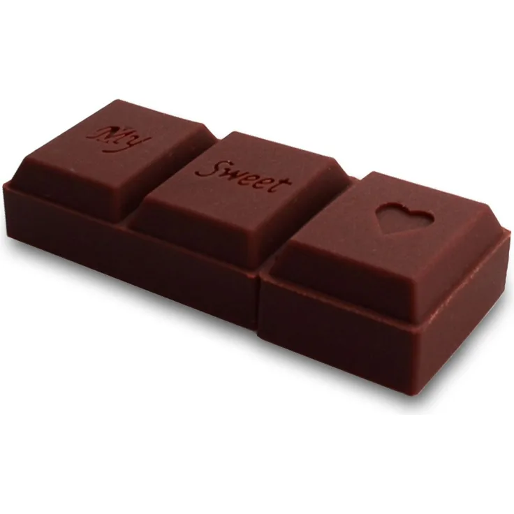 818-Shop No11800070016 Hi-Speed 2.0 USB-Stick 16GB Schokoladen Riegel Liebe 3D braun