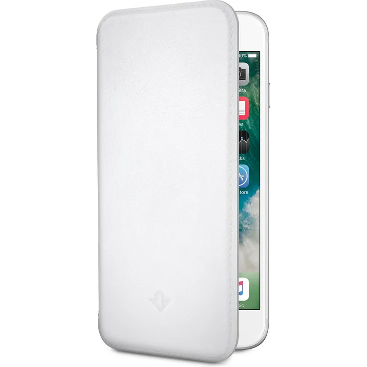 Twelve South SurfacePad ultradünnes Leder Folio (mit Standfunktion, geeignet für Apple iPhone 6 / 6s Plus) weiss