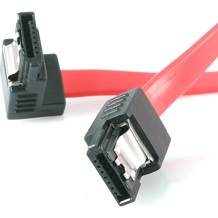 StarTech.com 12'' Latching sata Cable - 1 Right Angle M-M - SATA Kabel (Rot)