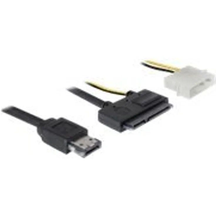 DeLOCK Power Over eSATA cable - Power Over eSATA-Kabel - 11-polig USB/eSATA - interne Stromversorgung, 4-polig, SATA-Anschluss (22 Pin) - 1 m (84412)