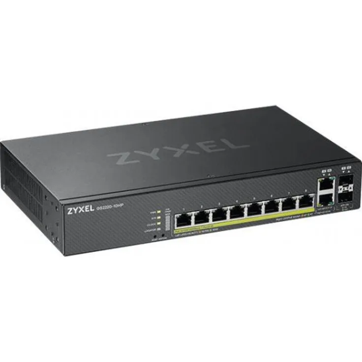 ZyXEL Switch 19'' 10x GE GS2220-10HP 8Port+2xSFP-Rj45