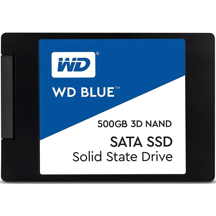 WD Blue 3D NAND SATA SSD WDS500G2B0A - Solid-State-Disk - 500 GB - intern - 2.5 Zoll (6.4 cm) - SATA 6Gb/s (WDS500G2B0A) – Bild 1