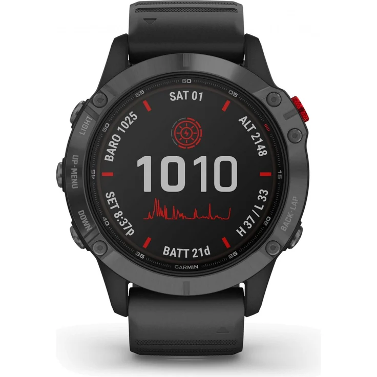 Garmin fēnix 6 Pro Solar Smartwatch GPS, Unisex, 47mm, Kunststoffgehäuse, Schiefergrau/Schwarz – Bild 2