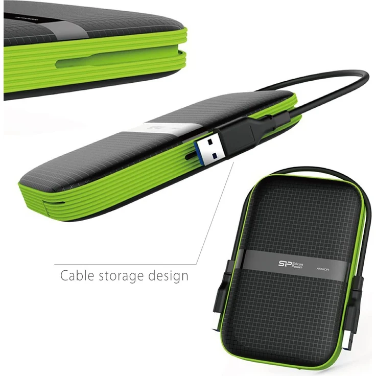 Silicon Power Armor A60 4 TB stoßfest Portable Festplatte, USB 3.0, schwarz Edition – Bild 4