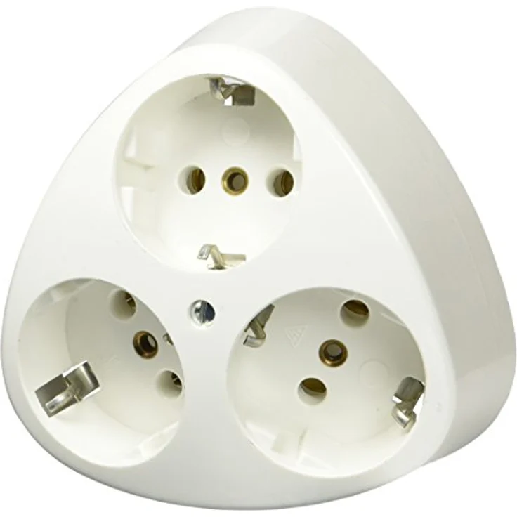 Kopp 100502000 Dreifach-Schutzkontakt-Steckdose – Bild 1