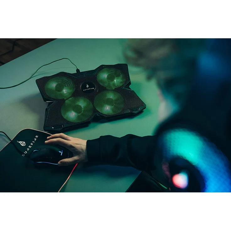 SureFire Bora Gaming Laptop Cooling Pad (12 - 17 Zoll) Lüfter bis 1200 U/min – Bild 5