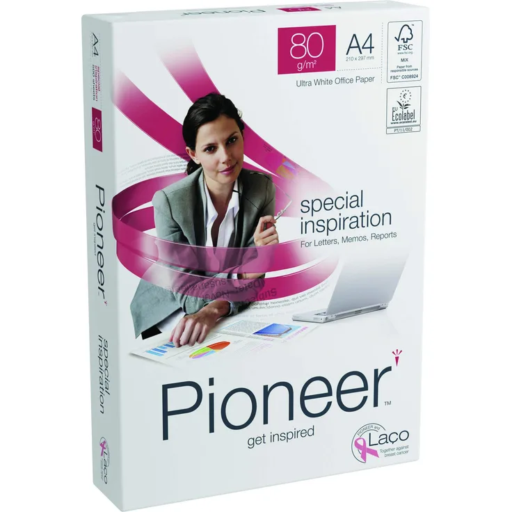 Pioneer Büropapier A4 210 mm x 297 mm 80 g-m² FSC 500 Blatt ein Ries