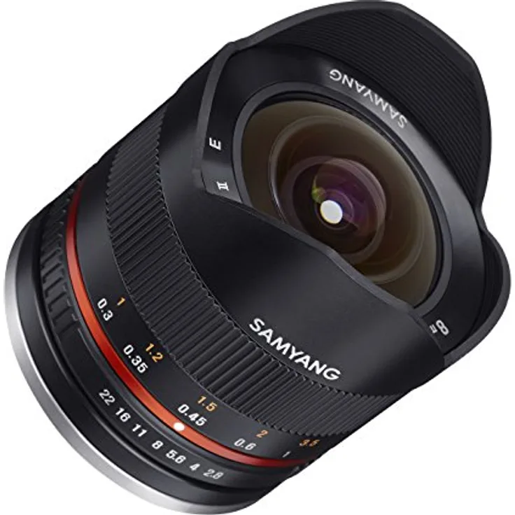 Samyang 8-2,8 Objektiv Fisheye II APS-C Fuji X manueller Fokus Fotoobjektiv, Superweitwinkelobjektiv schwarz
