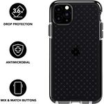Tech21 Evo Check Schutzhülle für iPhone 11 Pro Max - Schützende Dünne Schale Beständig Handyhülle - Rauchig-Schwarz