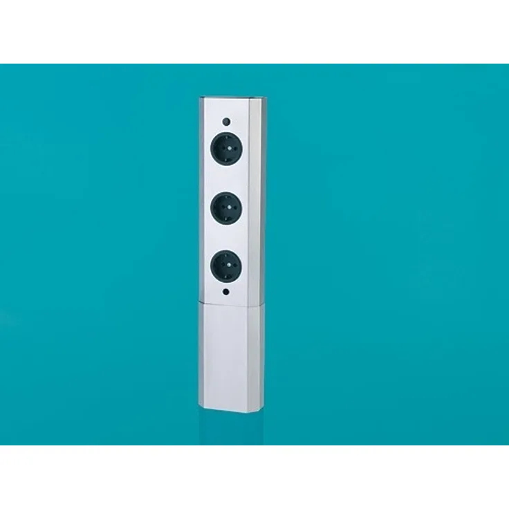 MIRA WAND 1 Steckdosenelement 3-fach aus Edelstahl - Deutsche Norm / Steckdosen / Steckdosenleiste