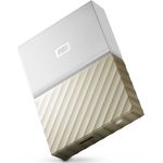 WD My Passport Ultra 4TB External Hard Drive - White-Gold