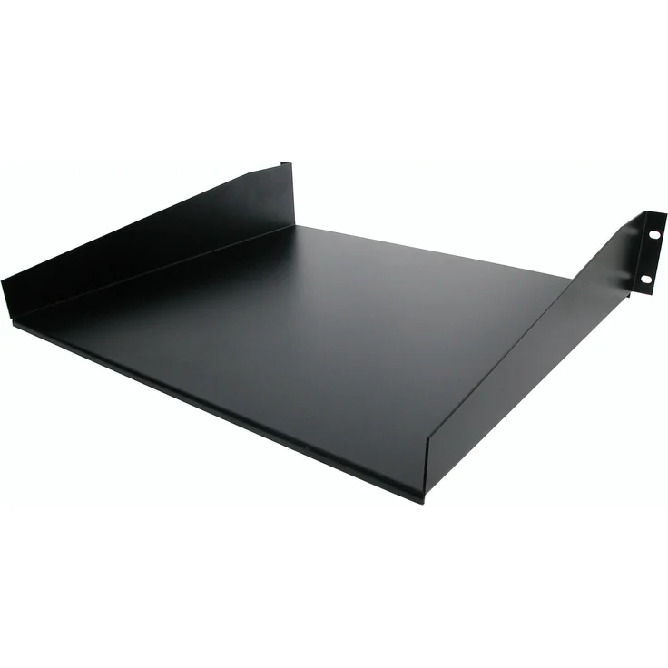 StarTech.com 2HE 19 Zoll Fachboden für Serverschrank bis 20 Kg belastbar aus Stahlblech, Schwarz – Bild 1