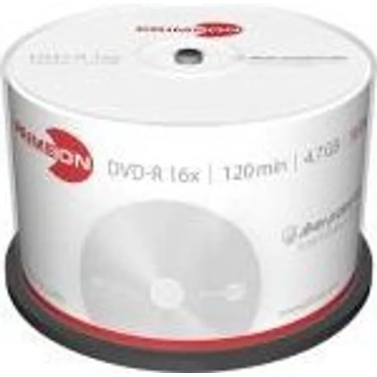 Primeon 2761204 DVD-R Rohlinge (16x Speed, 4.7GB, 120 Min, 50er Spindel)