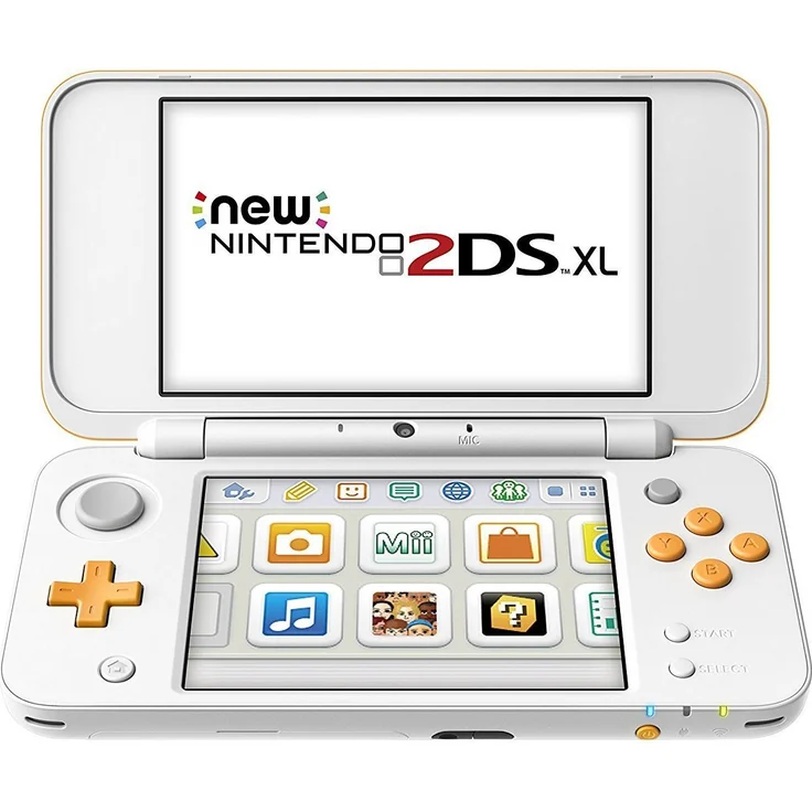 New Nintendo 2DS XL Weiß-Orange 256MB & 4GB Speicherkarte – Bild 2
