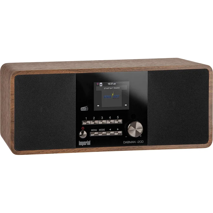 Imperial Dabman i200 22-230-00 Tischradio DAB+/UKW/Internetradio mit WLAN, Spotify Connect, TFT-Display, holzoptik, braun – Bild 1