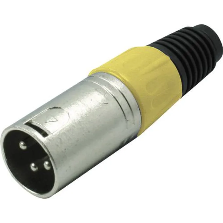 Kash XLR-Steckverbinder Stecker, gerade Polzahl: 3 Gelb