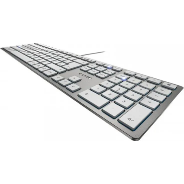 CHERRY KC 6000 SLIM - Tastatur - USB - Belgien AZERTY - CHERRY SX - Silber (JK-1600BE-1)