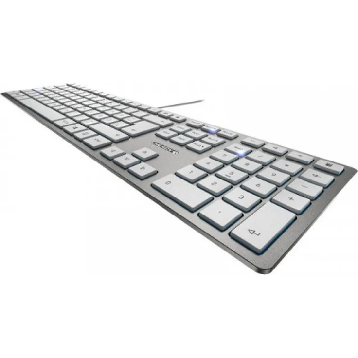 CHERRY KC 6000 SLIM - Tastatur - USB - Belgien AZERTY - CHERRY SX - Silber (JK-1600BE-1) – Bild 1