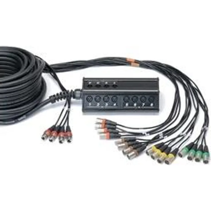 Cordial CYB16-4C - 30 m Multicore Kabel Fair Line 30m 16in-4 out mit Stagebox, 3 pol XLR Rean Stecker