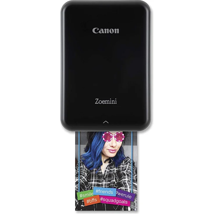Canon Zoemini Mini Fotodrucker (Mini Fotodrucker, Bluetooth, 5 x 7,5cm Fotos, Akku, ZINK Druck tintenfrei, Sofortdruck, iOS, Android, Printapp, 160 g, 314 x 400 dpi) schwarz (3204C005) – Bild 2