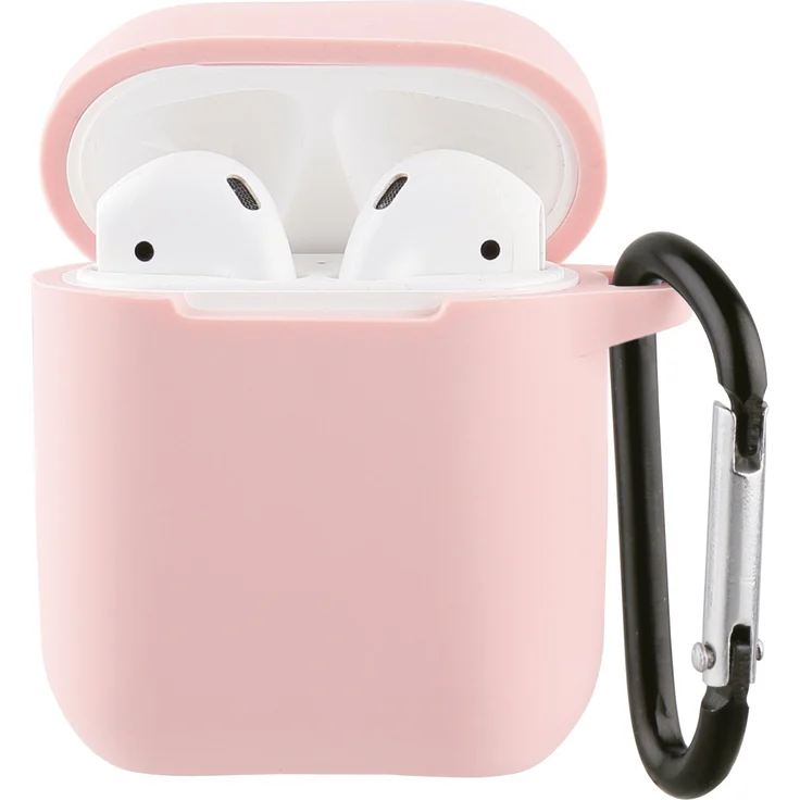 Vivanco Apple AirPod Case 1&2 rosa 61648 AIRPODCASEVVP Schutzhülle mit Karabiner #4008928616484
