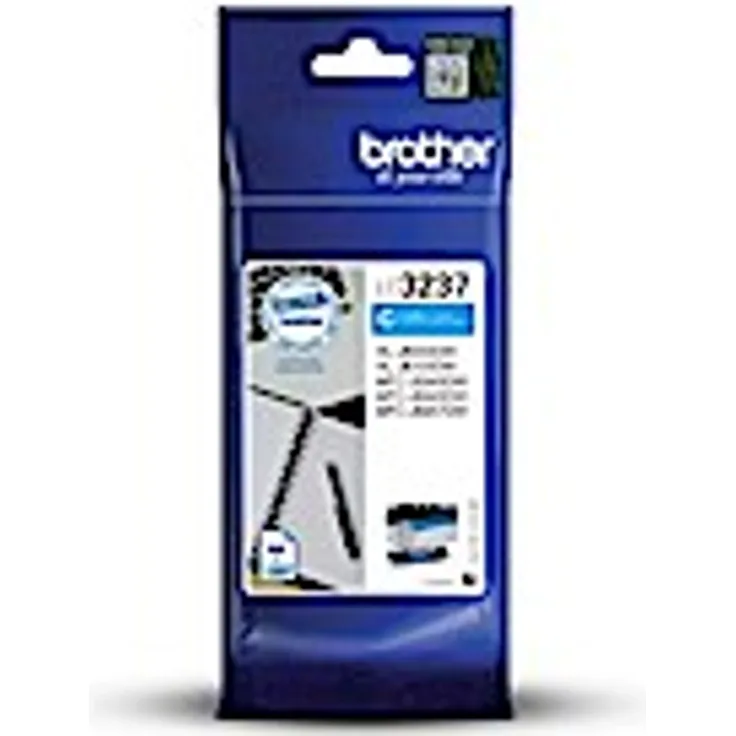 Brother Original Tintenpatrone LC-3237C Cyan (für Brother HL-J6000DW, HL-J6100DW, MFC-J5945DW, MFC-J6945DW, MFC-J6947DW) ca. 1500 Seiten nach ISO Standard 24711
