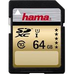 Hama Speicherkarte SDHC 64GB (SD-2.0 Standard, Class 10, Datensicherheit dank mechanischem Schreibschutz, Beschriftungsfeld)