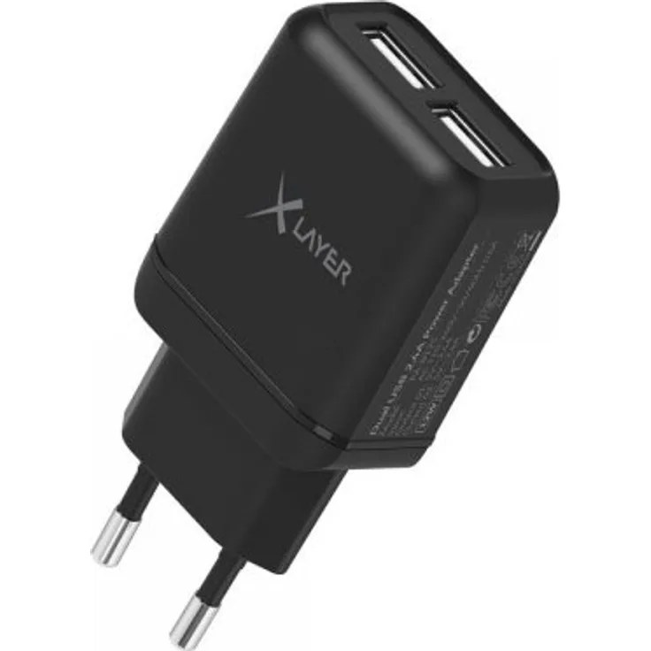 XLayer Ladegerät Dual USB 5V/2.4A Black