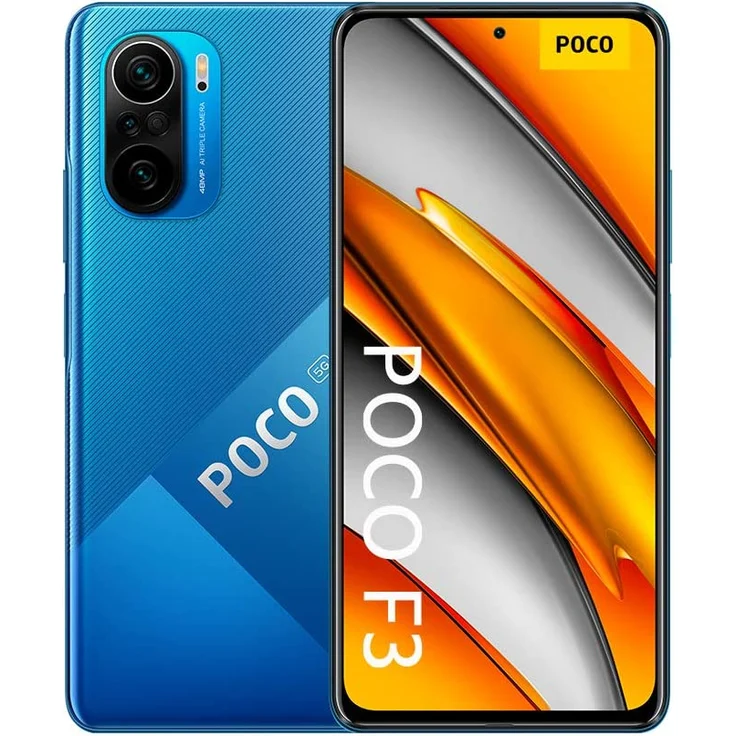 Xiaomi Poco F3 5G Smartphone 16,9cm Pixel (6,65 Zoll) AMOLED-Display, 128GB interner Speicher, 6GB RAM, Dual-SIM, Android 11, Deep Ocean Blue – Bild 1