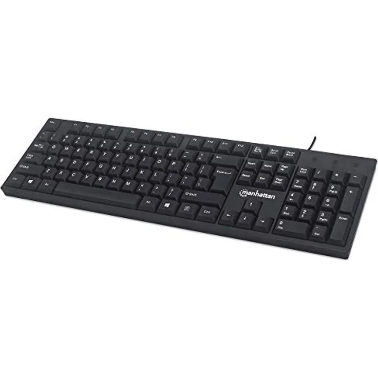Manhattan USB-Tastatur kabelgebunden Schwarz Deutsches QWERTZ-Layout