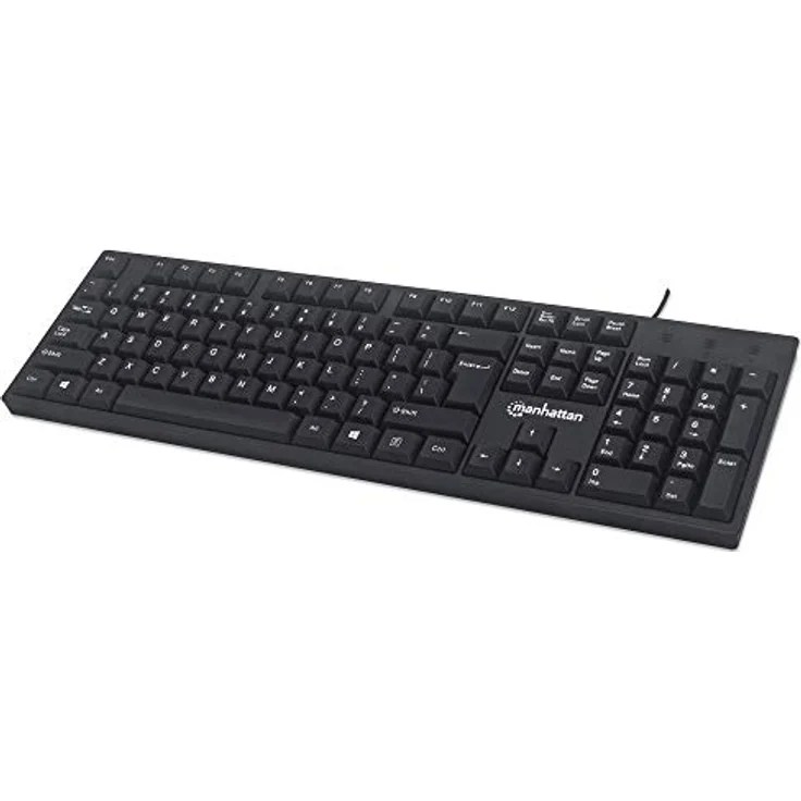 Manhattan USB-Tastatur kabelgebunden Schwarz Deutsches QWERTZ-Layout – Bild 1