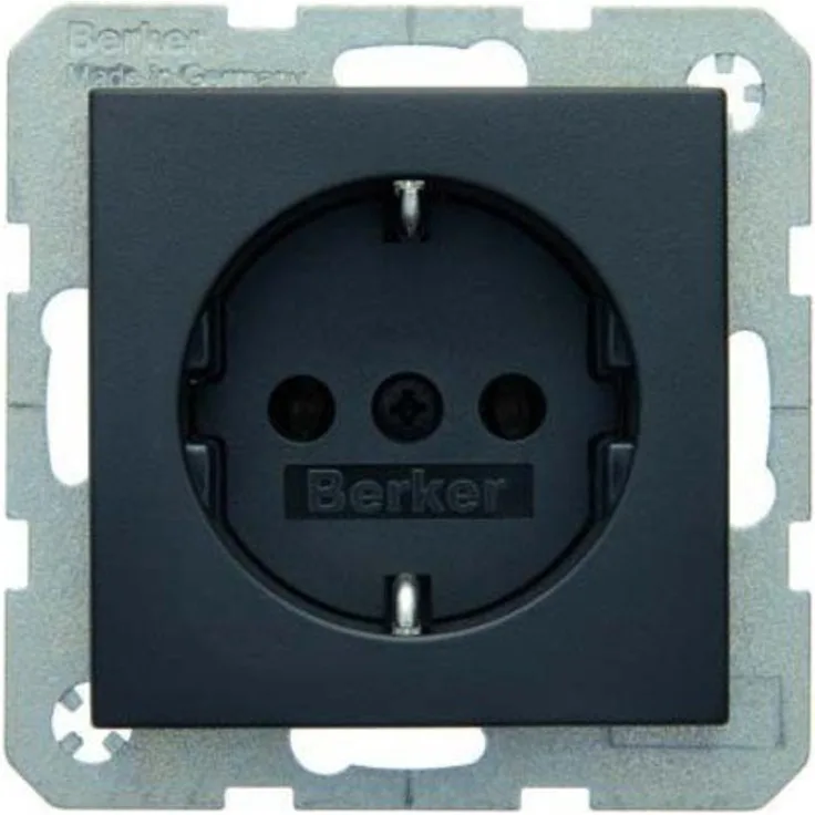 Berker GmbH & Co. KG Steckdose Schuko 47431606 anthrazit matt (47431606)