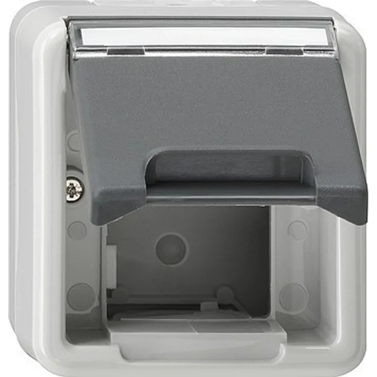 Gira Gehäuse 026230 f. Datentechnik WG AP grau, 10 x 10 cm